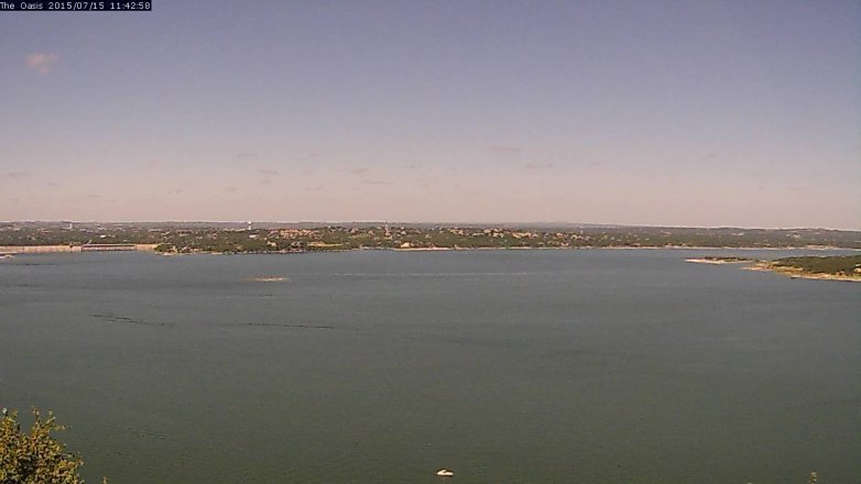 Lake Travis webcam, July 15, 2015 10:50 AM CT