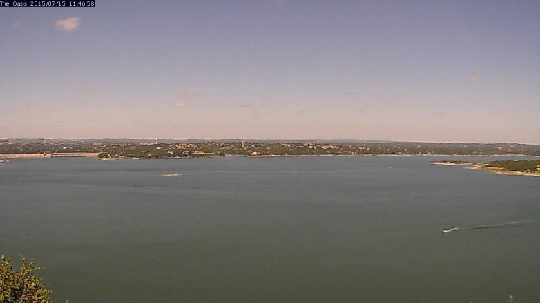 Lake Travis webcam, July 15, 2015 10:55 AM CT