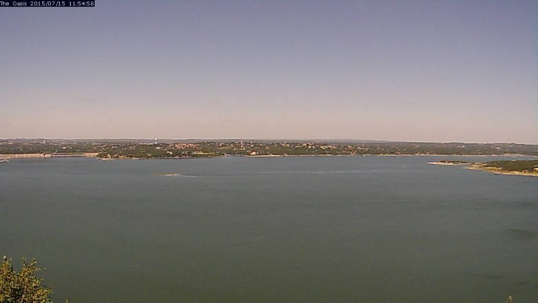 Lake Travis webcam, July 15, 2015 11:00 AM CT