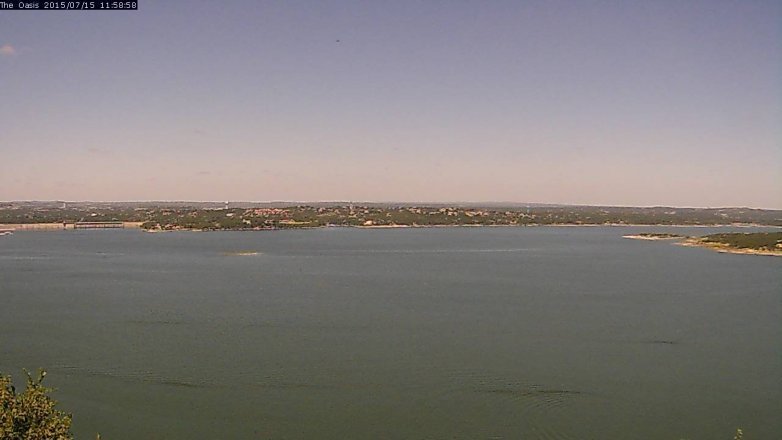 Lake Travis webcam, July 15, 2015 11:05 AM CT