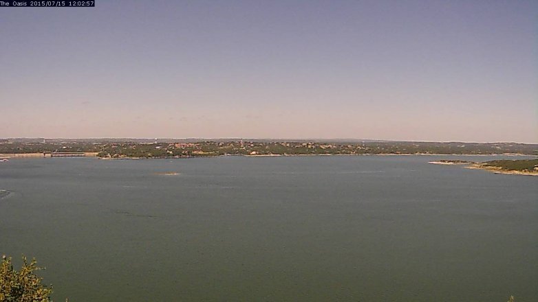 Lake Travis webcam, July 15, 2015 11:10 AM CT