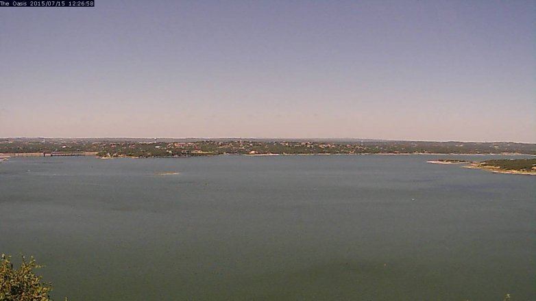 Lake Travis webcam, July 15, 2015 11:35 AM CT