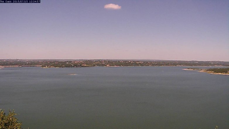 Lake Travis webcam, July 15, 2015 11:40 AM CT