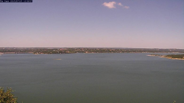 Lake Travis webcam, July 15, 2015 11:45 AM CT