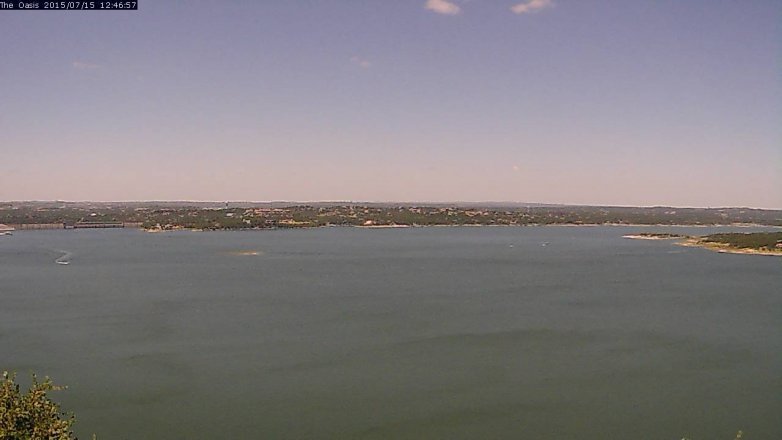 Lake Travis webcam, July 15, 2015 11:55 AM CT