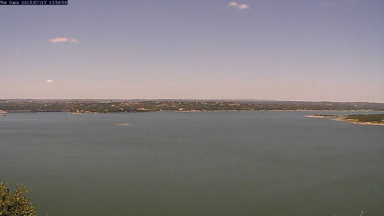 Lake Travis webcam, July 15, 2015 12:05 PM CT