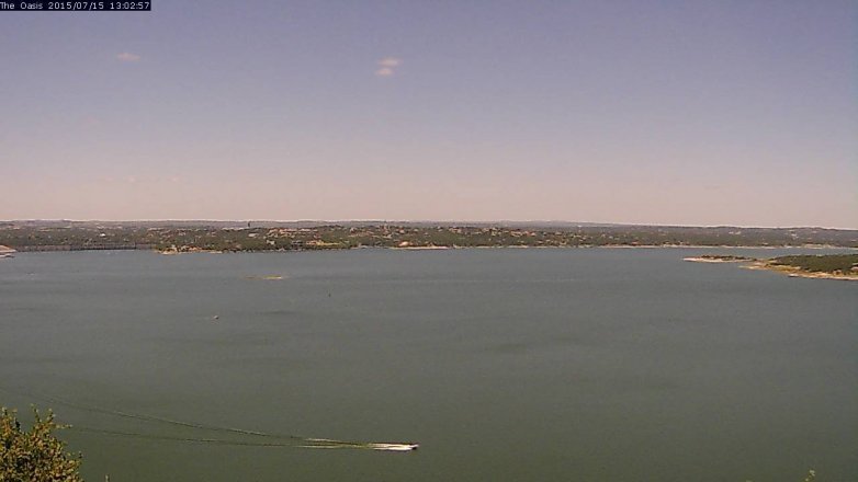 Lake Travis webcam, July 15, 2015 12:10 PM CT