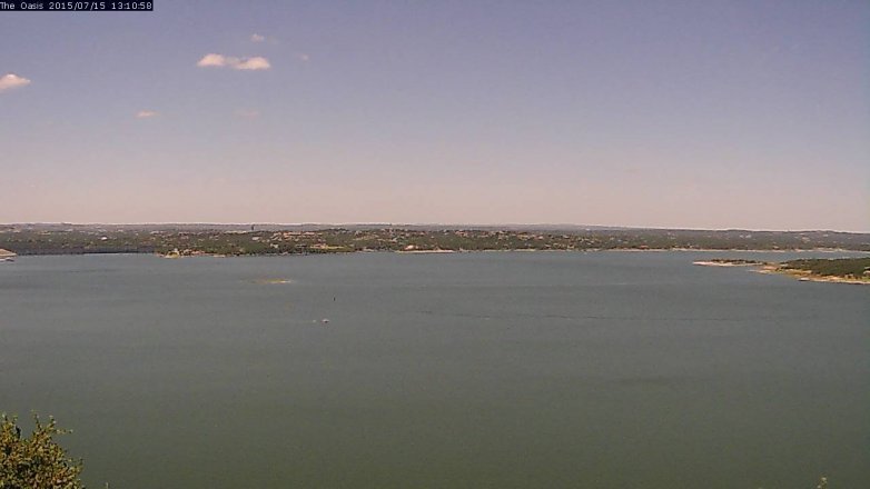 Lake Travis webcam, July 15, 2015 12:20 PM CT