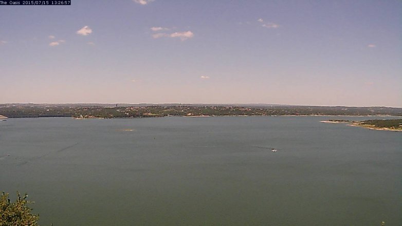 Lake Travis webcam, July 15, 2015 12:35 PM CT