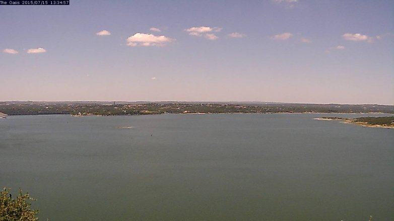 Lake Travis webcam, July 15, 2015 12:40 PM CT
