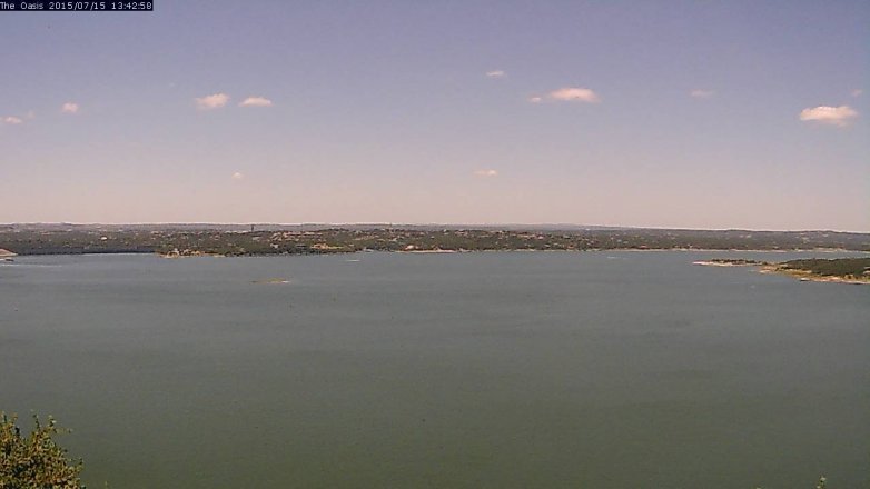 Lake Travis webcam, July 15, 2015 12:50 PM CT