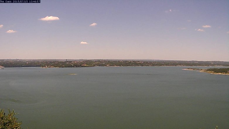 Lake Travis webcam, July 15, 2015 12:55 PM CT