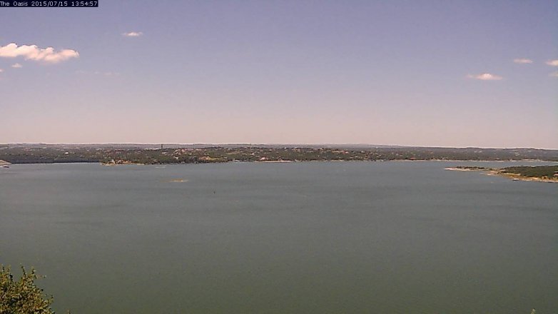 Lake Travis webcam, July 15, 2015 1:00 PM CT
