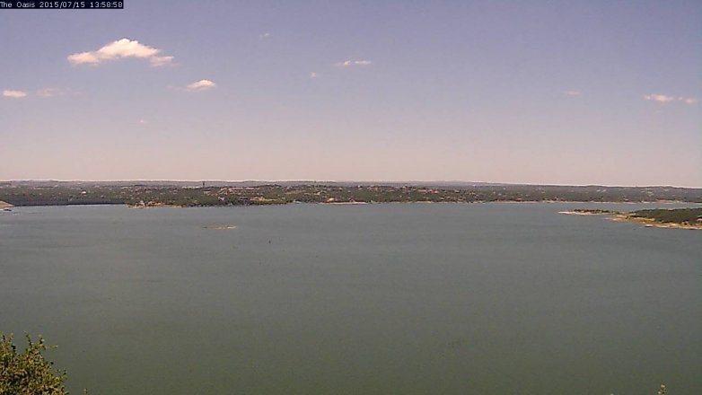 Lake Travis webcam, July 15, 2015 1:05 PM CT