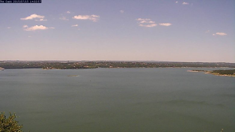 Lake Travis webcam, July 15, 2015 1:10 PM CT