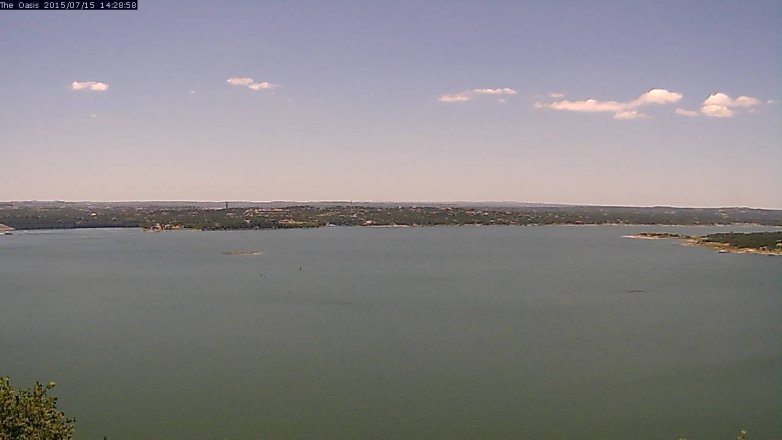 Lake Travis webcam, July 15, 2015 1:35 PM CT