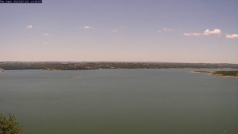 Lake Travis webcam, July 15, 2015 1:40 PM CT