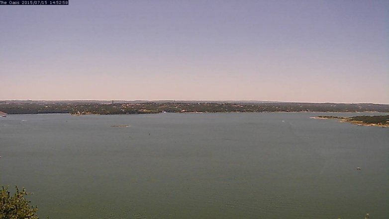 Lake Travis webcam, July 15, 2015 2:00 PM CT