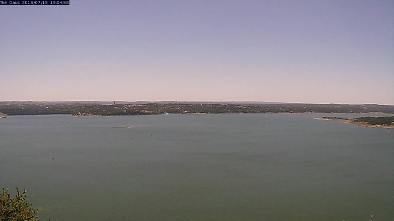 Lake Travis webcam, July 15, 2015 2:10 PM CT