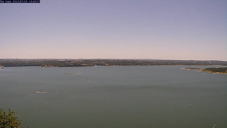 Lake Travis webcam, July 15, 2015 2:15 PM CT