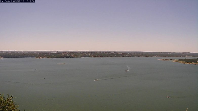 Lake Travis webcam, July 15, 2015 2:20 PM CT