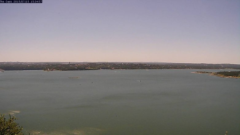 Lake Travis webcam, July 15, 2015 2:40 PM CT