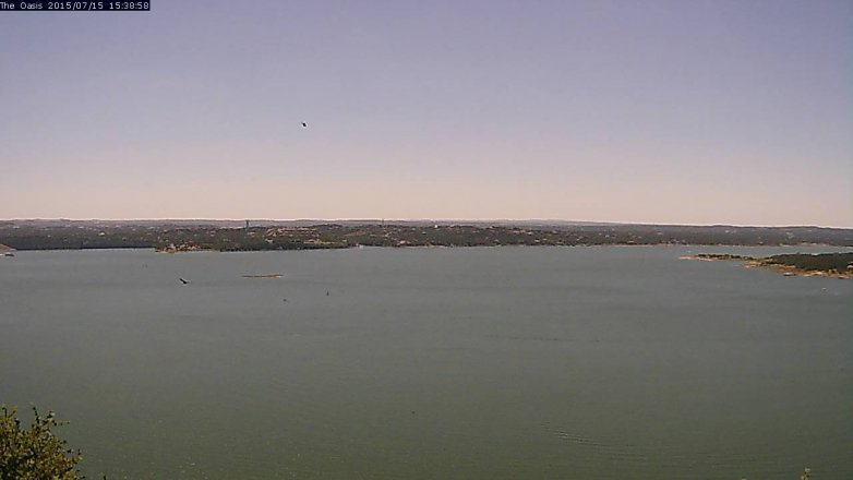 Lake Travis webcam, July 15, 2015 2:45 PM CT