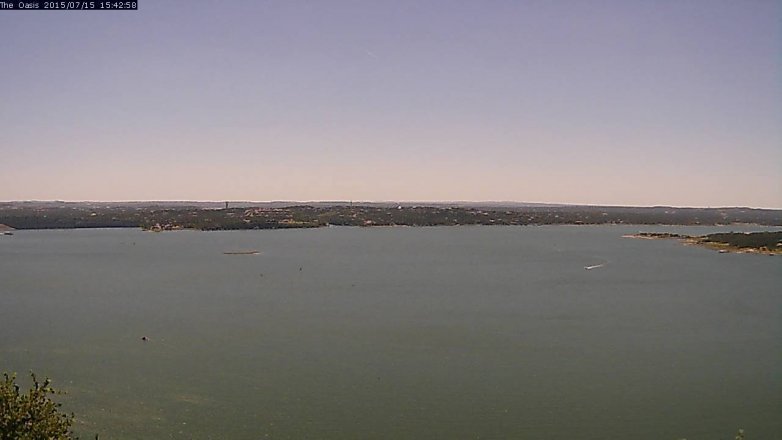 Lake Travis webcam, July 15, 2015 2:50 PM CT