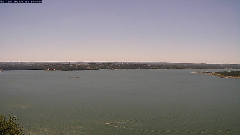 Lake Travis webcam, July 15, 2015 2:55 PM CT