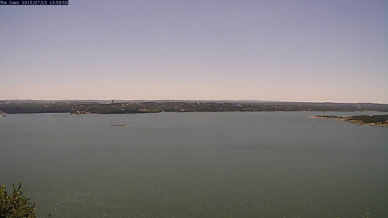 Lake Travis webcam, July 15, 2015 3:05 PM CT