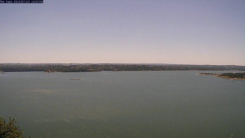 Lake Travis webcam, July 15, 2015 3:10 PM CT
