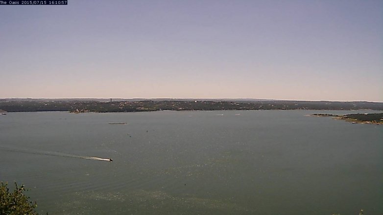 Lake Travis webcam, July 15, 2015 3:20 PM CT