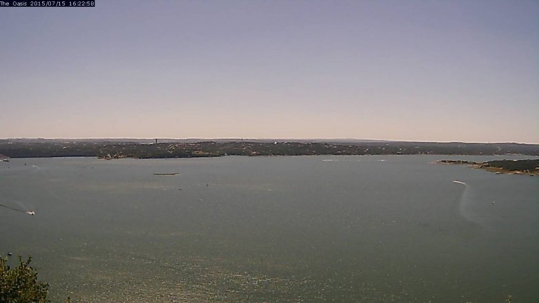Lake Travis webcam, July 15, 2015 3:30 PM CT