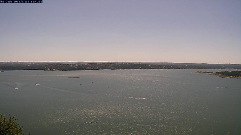 Lake Travis webcam, July 15, 2015 3:50 PM CT