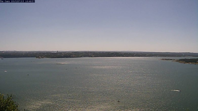 Lake Travis webcam, July 15, 2015 3:55 PM CT