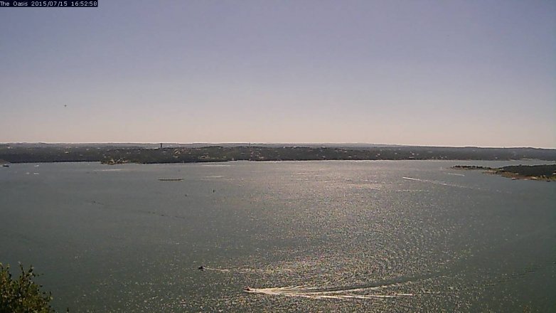 Lake Travis webcam, July 15, 2015 4:00 PM CT
