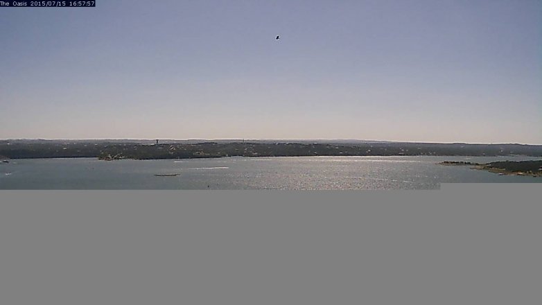 Lake Travis webcam, July 15, 2015 4:05 PM CT
