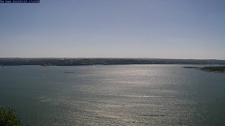 Lake Travis webcam, July 15, 2015 4:20 PM CT