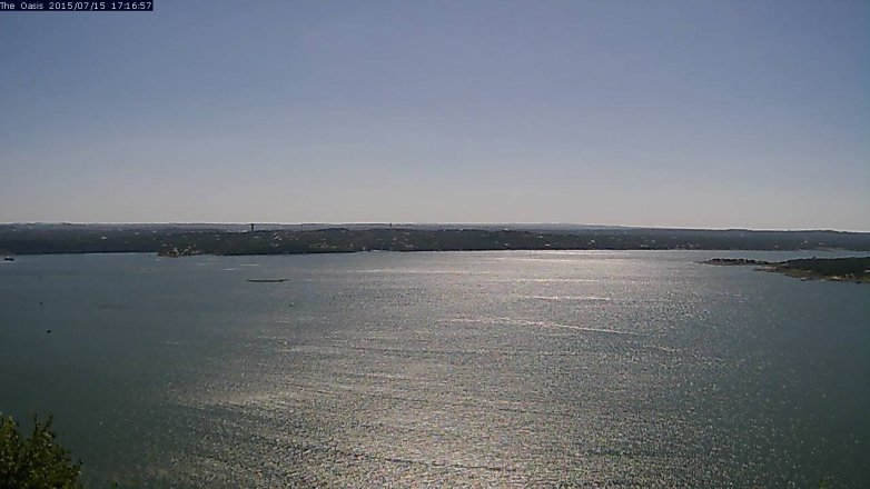 Lake Travis webcam, July 15, 2015 4:25 PM CT
