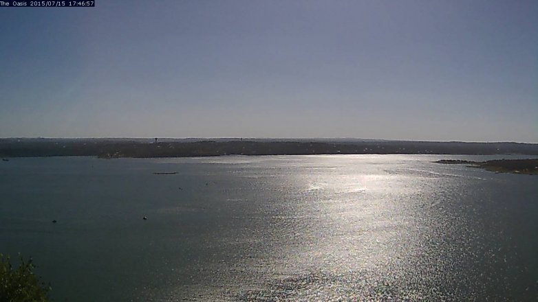Lake Travis webcam, July 15, 2015 4:55 PM CT