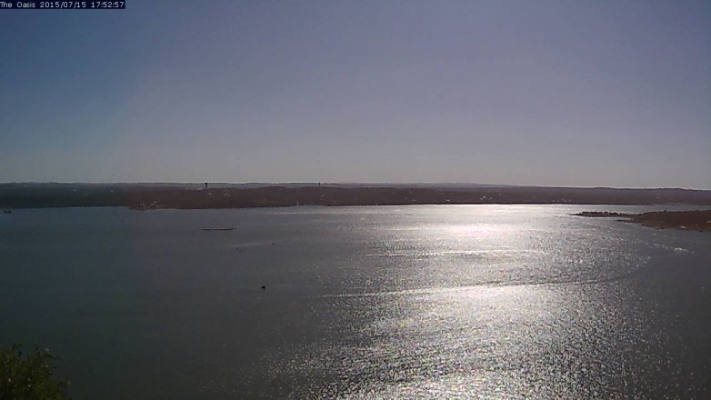 Lake Travis webcam, July 15, 2015 5:00 PM CT