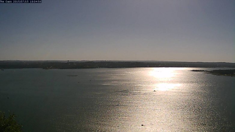 Lake Travis webcam, July 15, 2015 5:10 PM CT