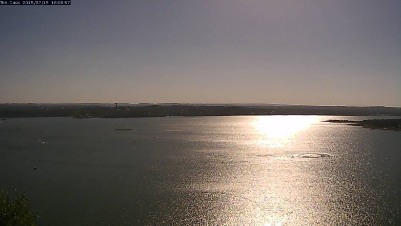 Lake Travis webcam, July 15, 2015 5:15 PM CT