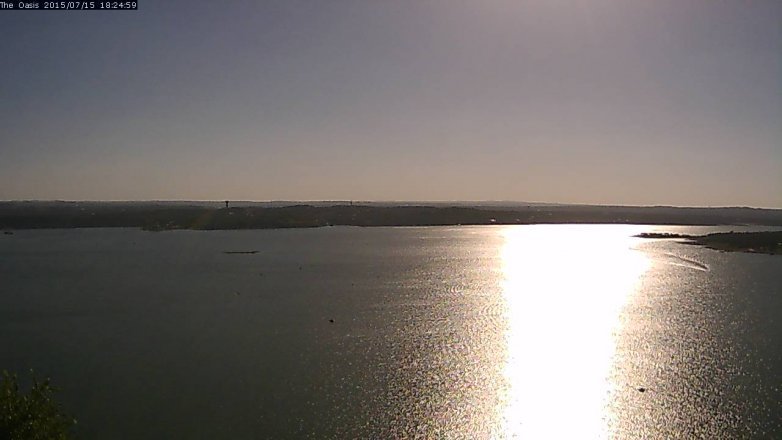 Lake Travis webcam, July 15, 2015 5:30 PM CT