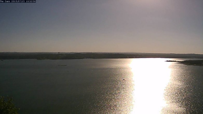 Lake Travis webcam, July 15, 2015 5:40 PM CT
