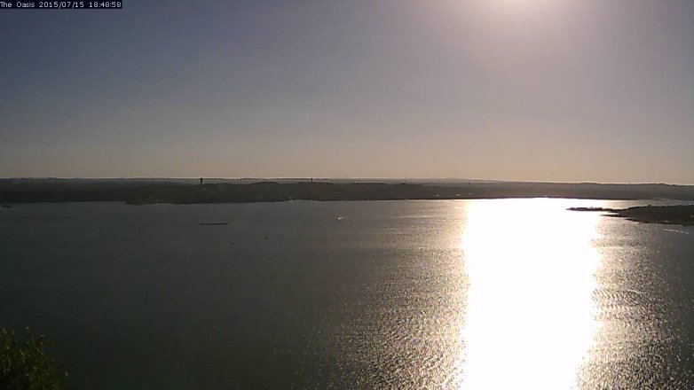 Lake Travis webcam, July 15, 2015 5:55 PM CT