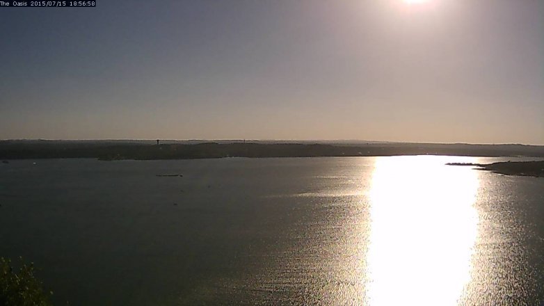 Lake Travis webcam, July 15, 2015 6:05 PM CT