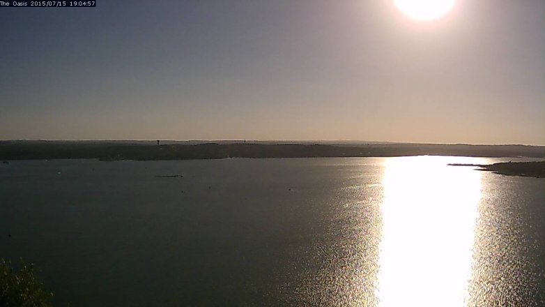 Lake Travis webcam, July 15, 2015 6:10 PM CT