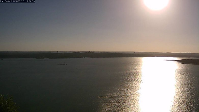 Lake Travis webcam, July 15, 2015 6:15 PM CT