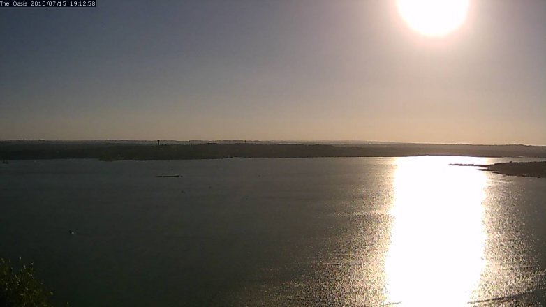 Lake Travis webcam, July 15, 2015 6:20 PM CT